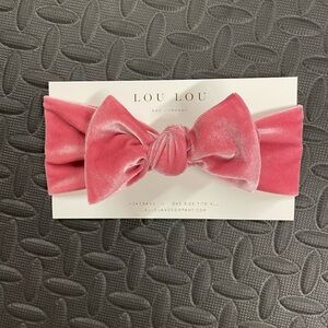 Lou Lou & Company Blush Velvet Bow Headband